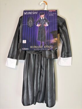 Rubie's Wednesday Addams Gray and White Kids Costume